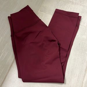 Wunder Under lululemon maroon leggings